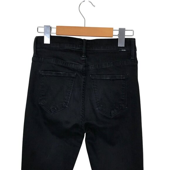 Mother The Stunner Double Zip Ankle Step Fray Black Jeans Size 25 - Picture 6 of 9
